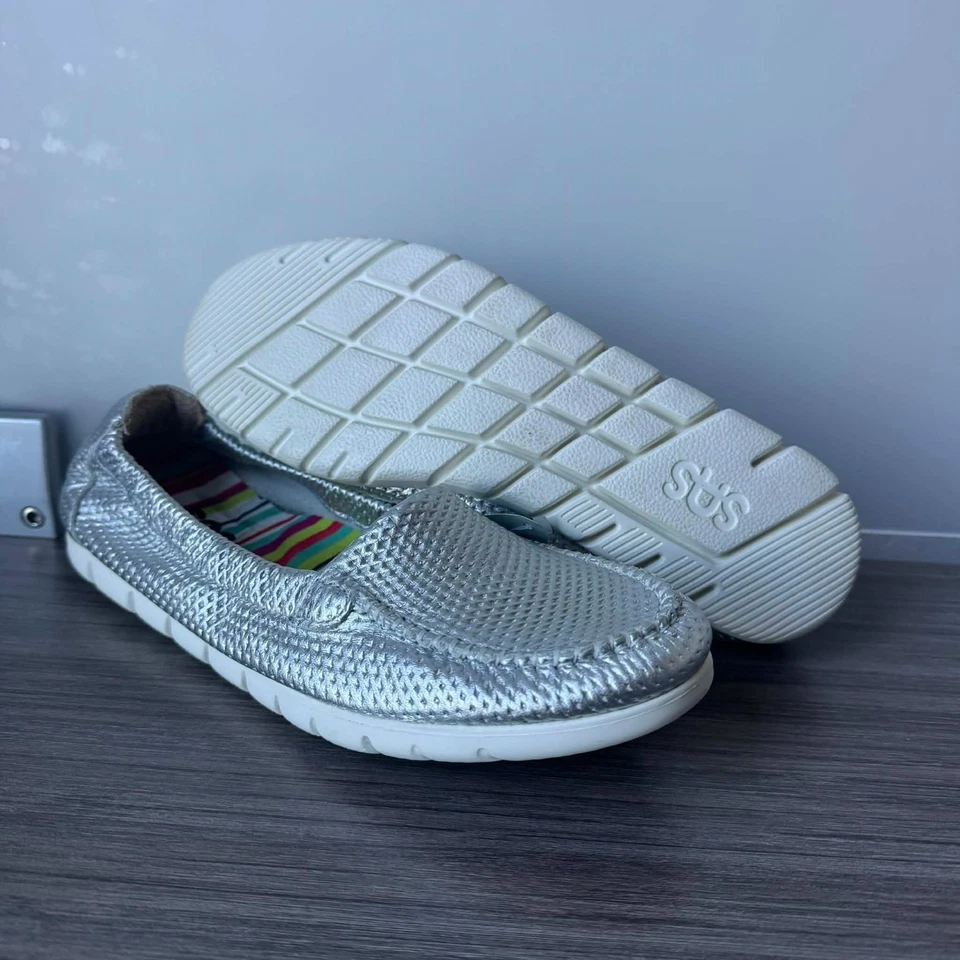 Легкие мокасины SAS Sunny Tripad размер 7,5 M 141 долл. США серебристые - Изображение 4 из 4