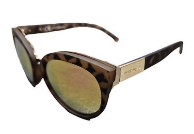 River Island Sunglasses Brown Animal Print & Gold [A30]