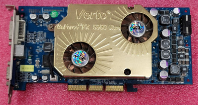 PNY nVIDIA GeForce FX 590 256MB AGP VGA DVI Graphics Card Dos Retro Gaming #J3F