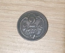 Austrian Bronze Coin - Two Heller - 1902