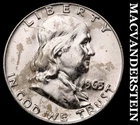 1963-D Franklin Half Dollar-Choice Gem BU Splotchy No Reserve #G8632