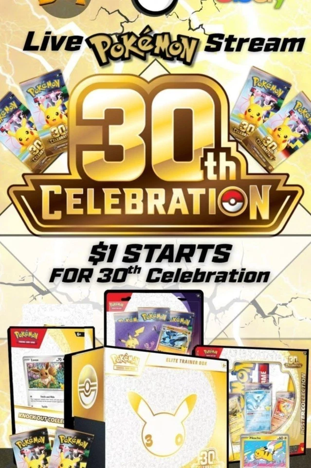 TAYLOR IS BACK! $1 Start 30th Celebrations Pokemon Rip Till You Hit