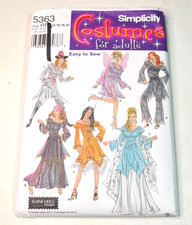 Sz 14-20 Simplicity 5363 Fairy Gypsy Princess Zombie Pirate Pocahontas Uncut FF