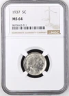 1937 BUFFALO NICKEL NGC MS64 663011