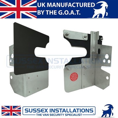 For Ford Custom (2013-2023) Rear Barn Door Security/Repair Shield Set Black
