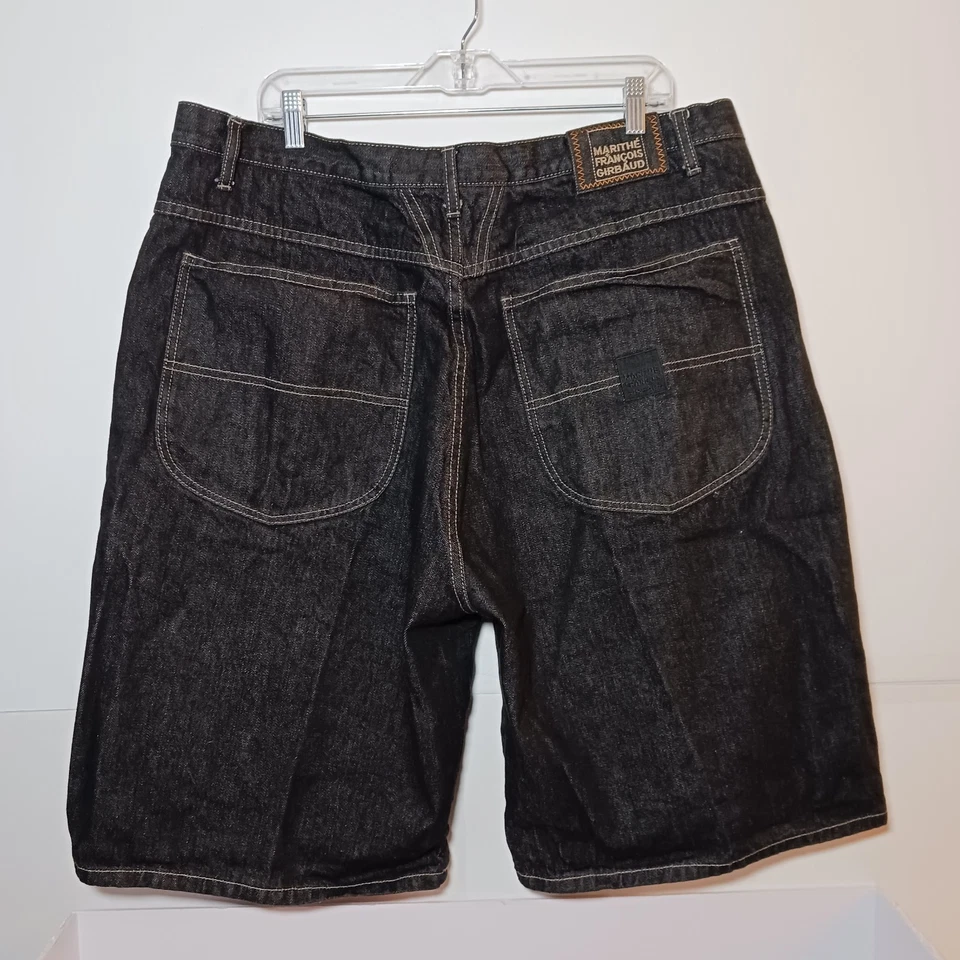 Pantalones Cortos Largos De Colección Marithe Francois Girbaud Marca X Negros Sueltos Y2K Hombres Talla 40x11 Foto 2 de 4