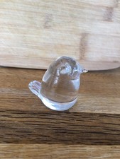 Hadeland Krystall Norsk Norwegian Crystal Bird Ornament Paperweight Collectable