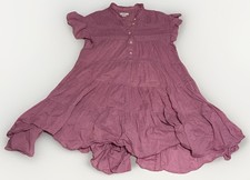Isabel Marant Etoile Lanikaye Dress Mauve Sz 4 US Tiered Cotton Voile Mini Flare