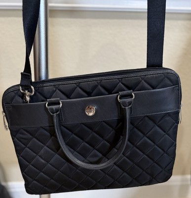 Women's Laptop Bag 15.6 Capacity Computer Briefcase Case Cross Chest Black