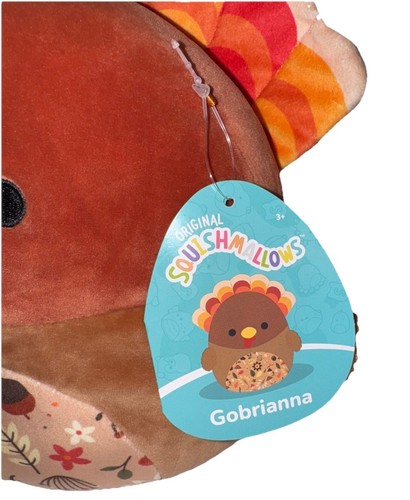 KellyToy Squishmallows Plush Thanksgiving Turkey Gobrianna Fall Small New - Picture 2 of 5