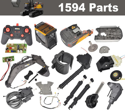 Excavator Arm Push Rod Body Cover Tracks Remote Receiver Gearbox For Huina 594
