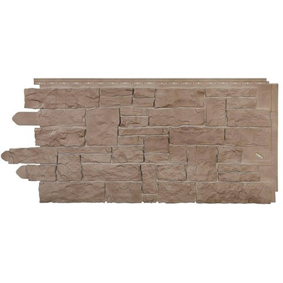 #ad Novik Stone Vinyl Siding 20.250quot; x 45quot; Stone Sand Blend 49.32 Sq Ft per Box $222.84