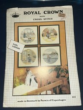 VTG 80s Royal Crown Cross Stitch Patterns Lea...