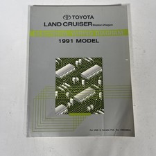 1991 Toyota Land Cruiser Electrical Wiring Diagram Manual FJ80 Station Wagon