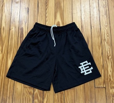 Eric Emanuel Black Athletic Shorts Men s Medium Drawstring White Logo