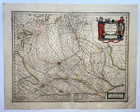 ITALY MILAN c. 1635 JAN JANSSON LARGE ANTIQUE MAP 17TH CENTURY