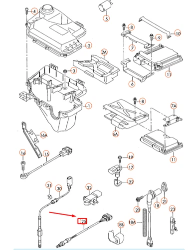 NEU AUDI A6 C6 VORNE KATALYSATOR LAMBDASONDE ZYLINDER 1-3 07L906262K ORIGINAL - Bild 6 von 9