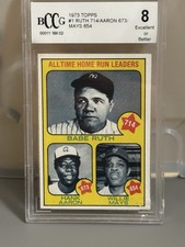 1973 Topps - All-Time Leaders Babe Ruth, Willie Mays, Hank Aaron #1