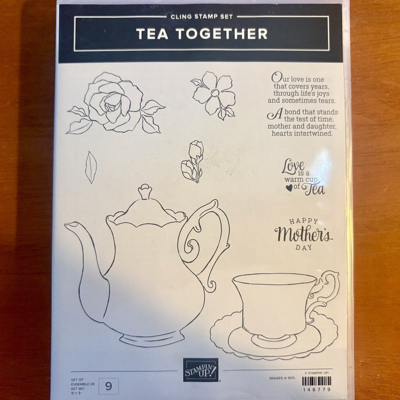 Stampin Up TEA TOGETHER Stamps & TEA TIME FRAMELITS Dies NEW Cup Saucer Teapot