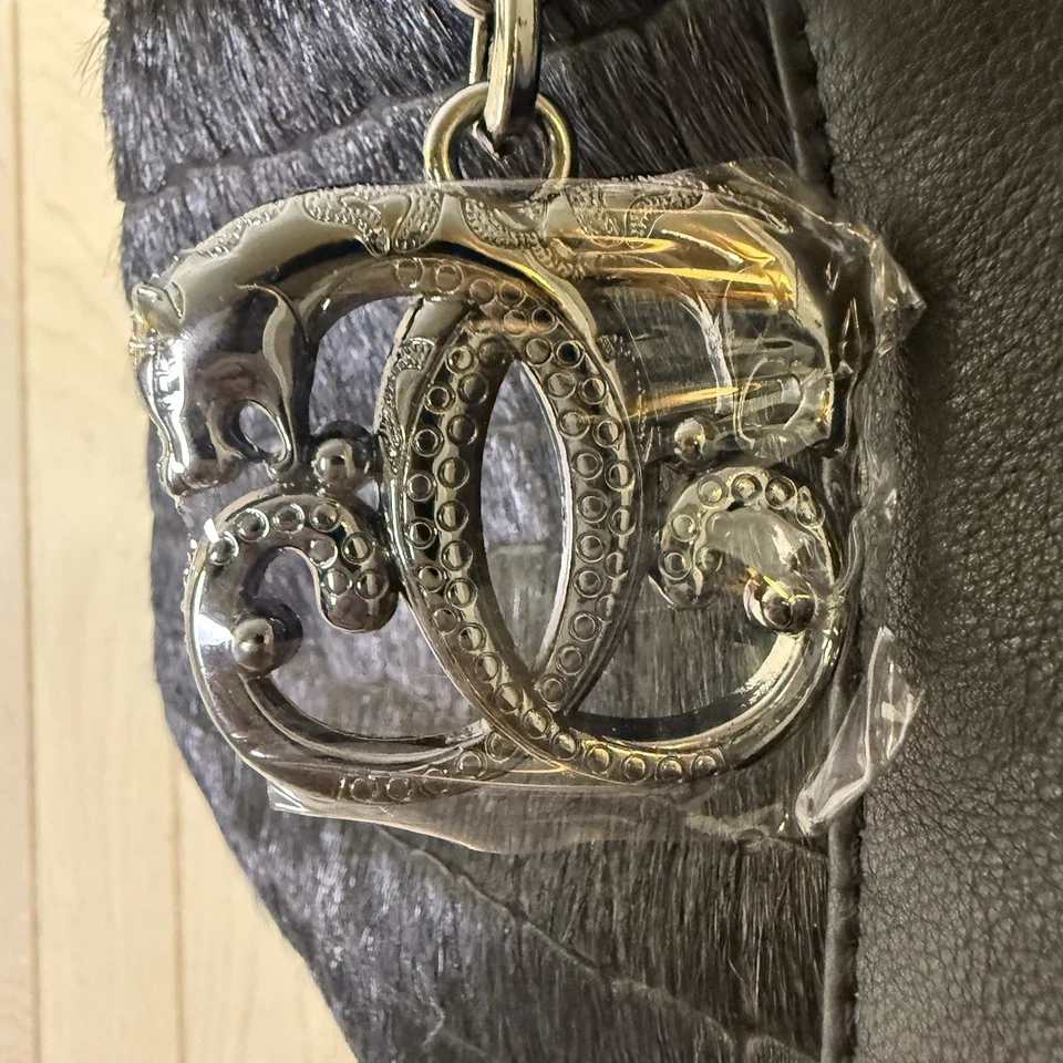 Sharif Black Leather Calf Hair Genuine Leather  Hobo Bohemian Shoulder Bag - Image 2 of 4