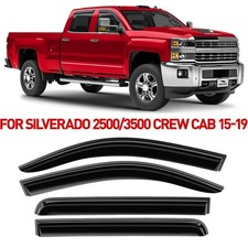 Rain Guards Vent Visors Shade for 2015-2019 Chevy Silverado 2500/3500 Crew Cab