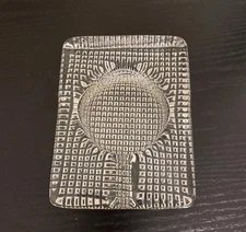 Comoy’s Cut Crystal Ashtray Vintage MCM Cigar Pipe London Italy Heavy Glass