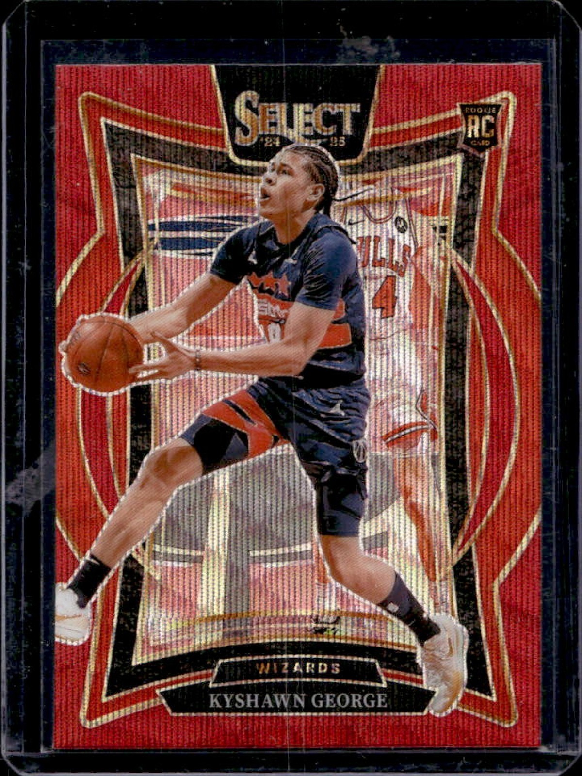 2024-25 Select Kyshawn George Concourse RC Red Wave Prizm #85 Wizards