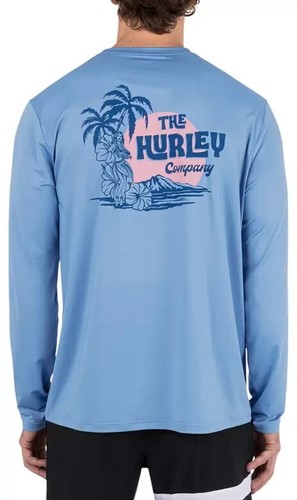 NWT Hurley Men's Hybrid UPF Long Sleeve Rashguard Sz Large