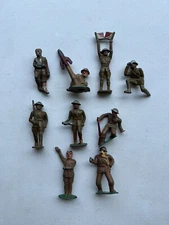 Lot Of 9 Vintage Barclay, Manoil Metal Soldiers