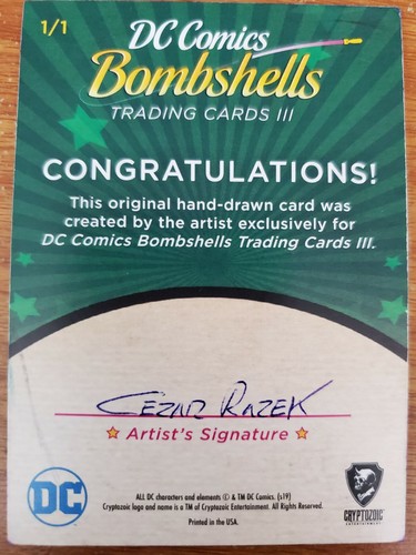 DC Comics Bombshells Series 3 III HITS 2019 (boceto/STR PWR/placa) tarjeta de elección - Imagen 30 de 32