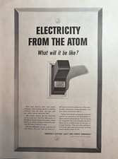 1955 Americas Electric Light Power Companies From Atom Electricity VTG Print Ad