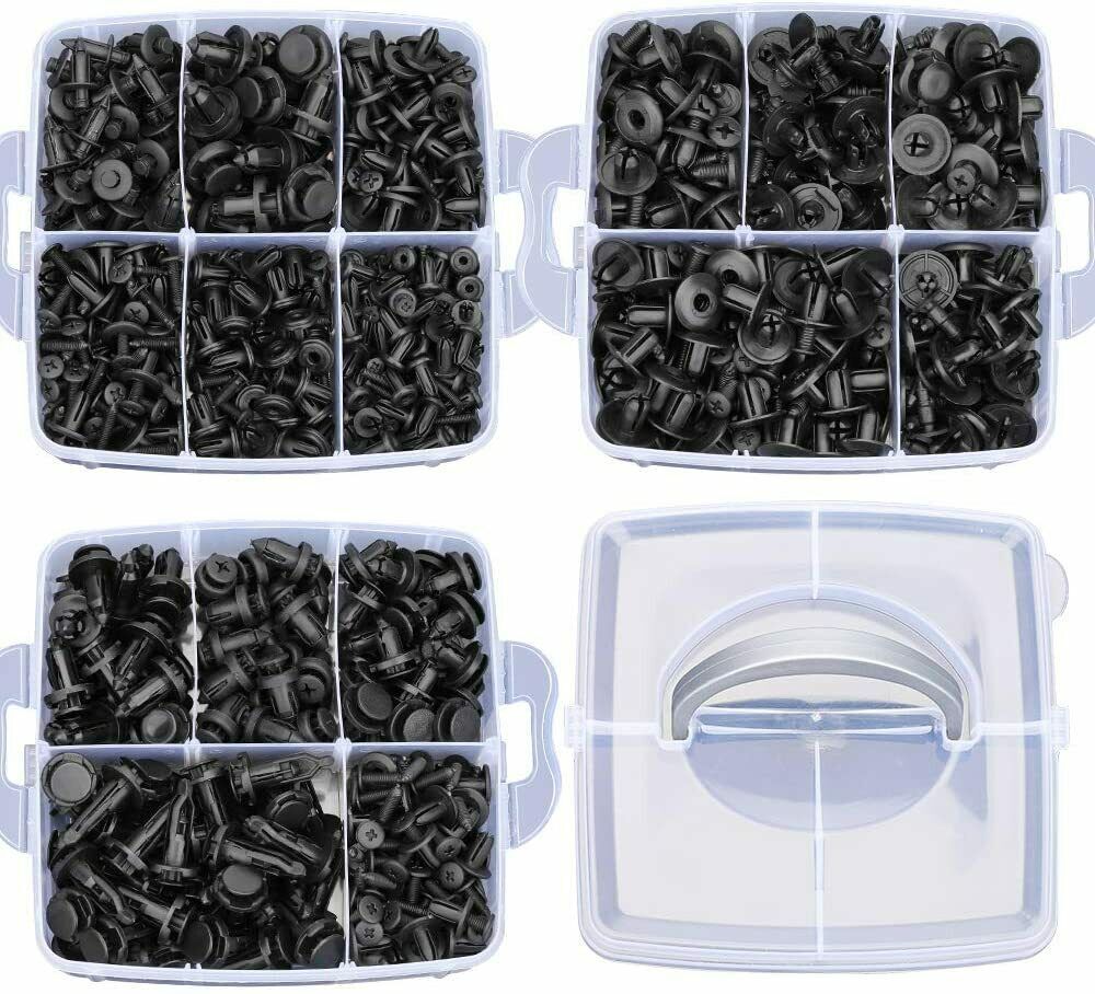 750PCS Car Retainer Clips Auto Fasteners Push Trim Clips Pin Rivet Bumper Kit