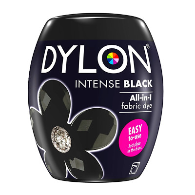 DYLON Textilfarbe intensives Schwarz Farbe & Fixierer für 600g Stoff fabric 