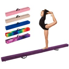 Folding Balance Beam with Solid Wood Base and Anti-slip Bottom-Purple - Color: P