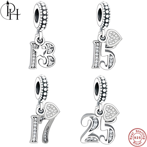 15. Geburtstag Charm Pandora passend 15 Jahre Jubiläum 925 Silber Dangle - Bild 3 von 4