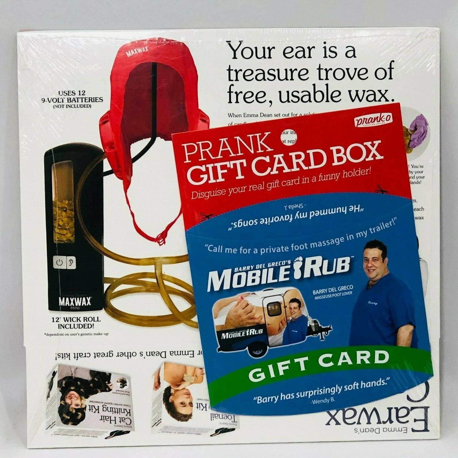 Prank Gift Box EARWAX Candle Kit Prank Funny Gag Joke Gift by PrankO