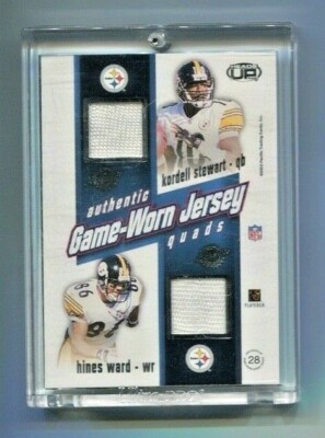 2002 Heads Up - KORDELL Hines Ward JEROME BETTIS Burress - Quad Jersey  STEELERS