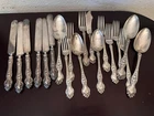 Wallace Sterling Silver Flatware Violet Pattern 19 Pieces ‘Monogrammed @L@@K@