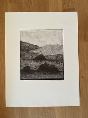 Lithografie Thomas o Connor  Landschaft  signiert original