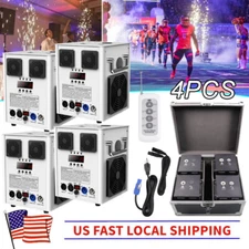 4PCS 700W Cold Spark Machine Firework Effect Machine DJ Party with Flight Case