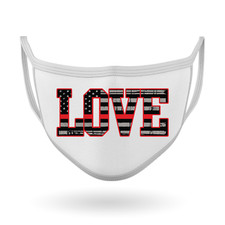 Face Mask 100 Cotton Washable Thin Red Line Fire Fighter Love First Responder