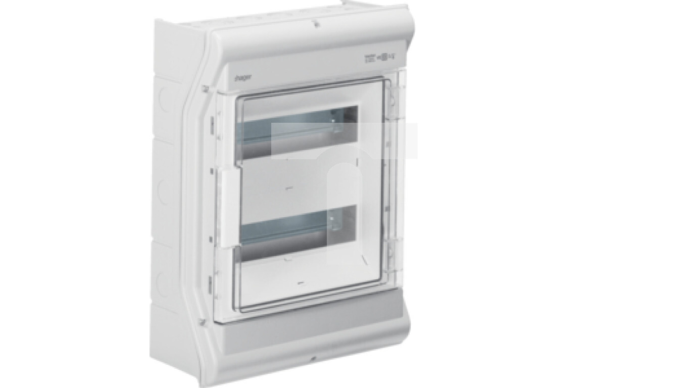 Modular switchgear 2x12, surface-mounted, UV-resistant IP65 Vector VE212P /T2UK