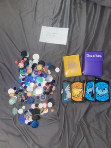Pokemon TCG Huge Damage Counter, Dice, Card Dividers & Card Sleeves Lot | eBay