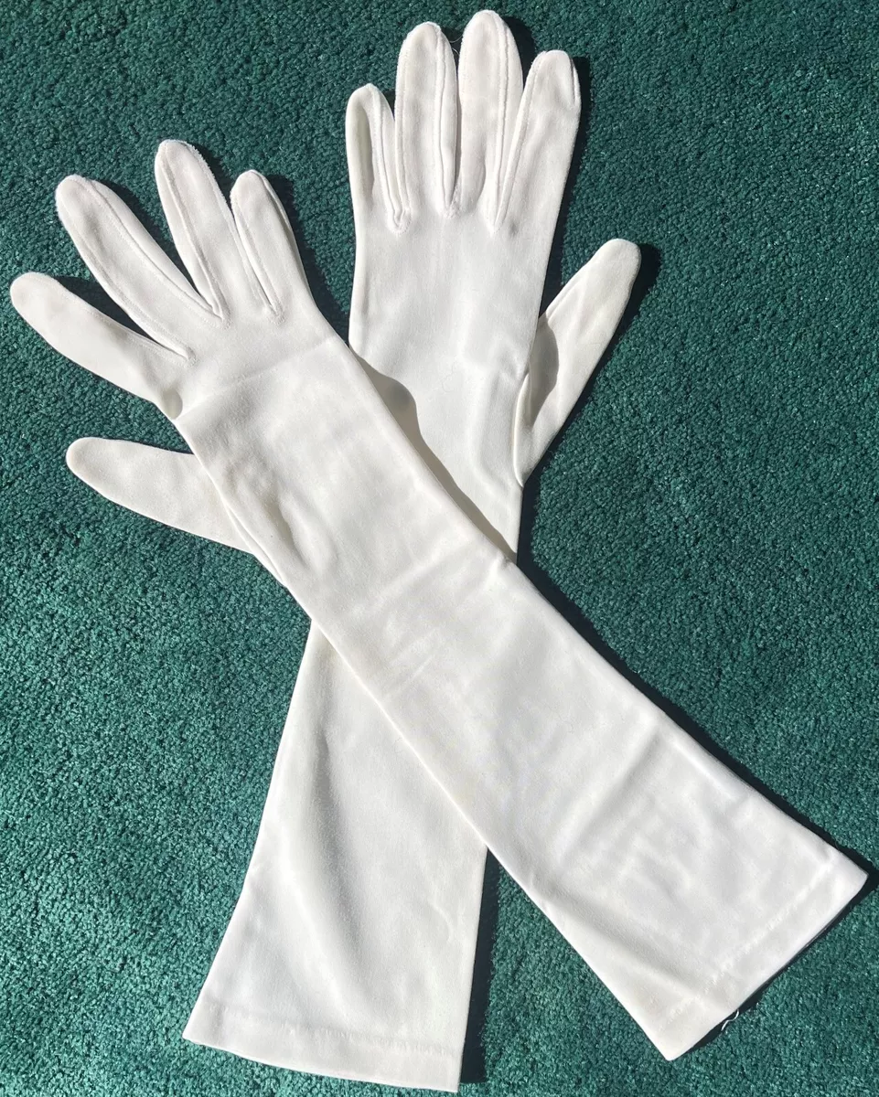 VINTAGE EXTRA LONG WHITE OPERA GLOVES 17