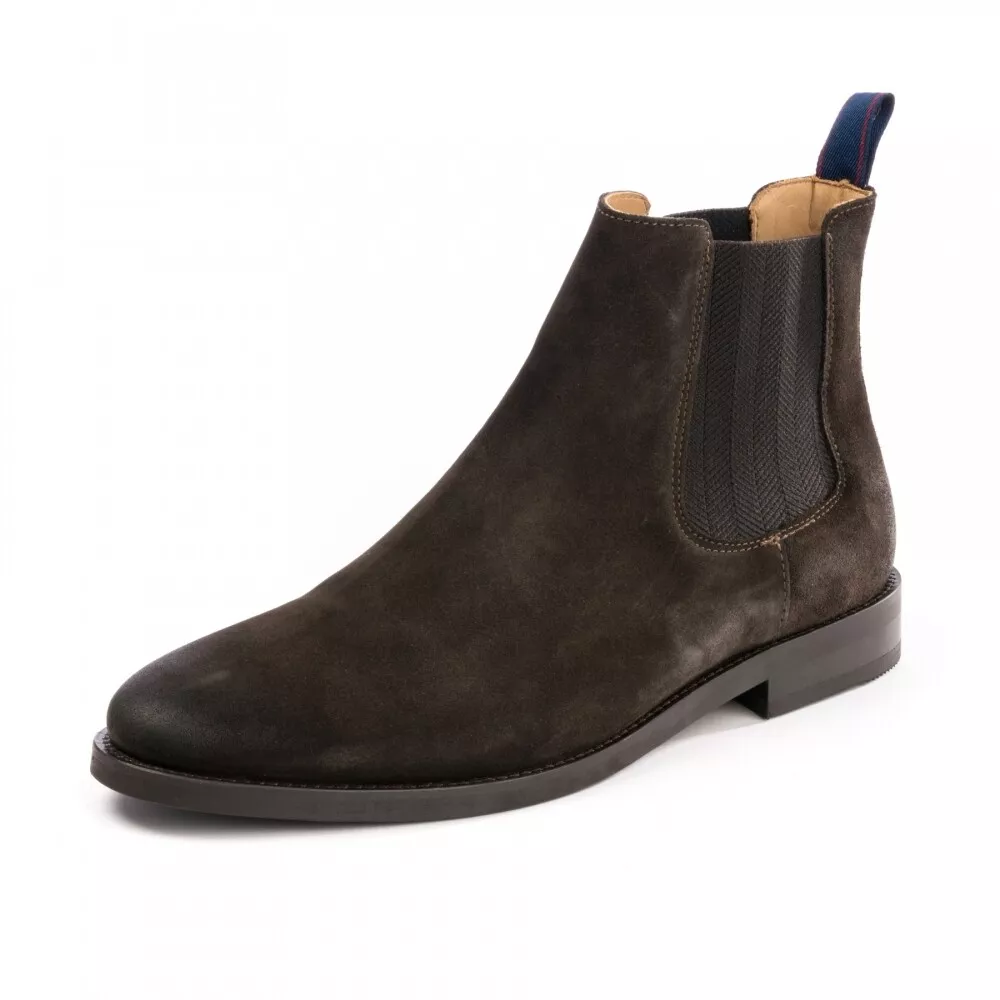 forfatter Funktionsfejl Interconnect Men&#039;s GANT MAX Suede Chelsea Boots with Toe / Heel Waxing Dark Brown  (size 45) | eBay