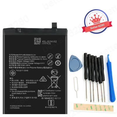 NEW Li-ion Battery For Huawei Honor 7x Mate 10 Lite HB356687ECW 3340mAh Repair 