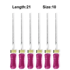 Sky Choice K-Files - 21 mm Length, Size 10 Purple with Rubber Stopper 6/Pkg
