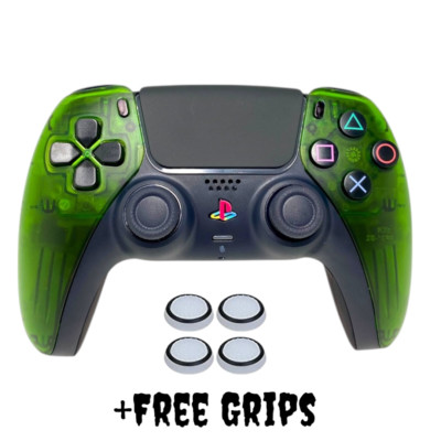 Custom Emerald Clear Green Retro PS5 Sony DualSense Controller NEW