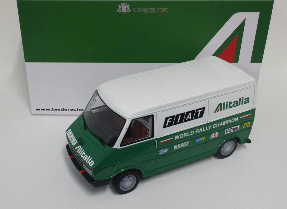 MODELLINO 1/18 CAMION FURGONE FIAT 1977 ASSISTENZA AUTO RALLY LANCIA LAUDORACING - Immagine 3 di 4
