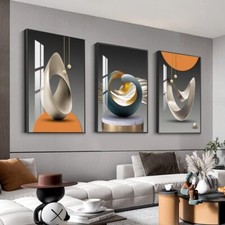 Wall Art, Bright Style Framed Wall Art, Abstract Modern Art Shape Pattern